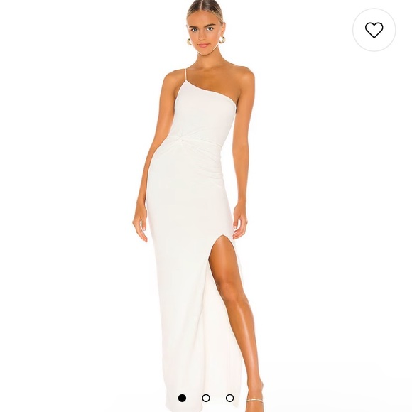 Nookie Lust One Shoulder Gown in Ivory small nwt - Picture 7 of 11